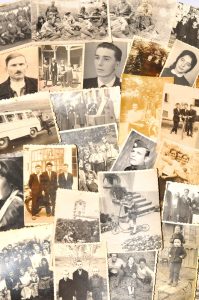 Collage of black-and-white photos.